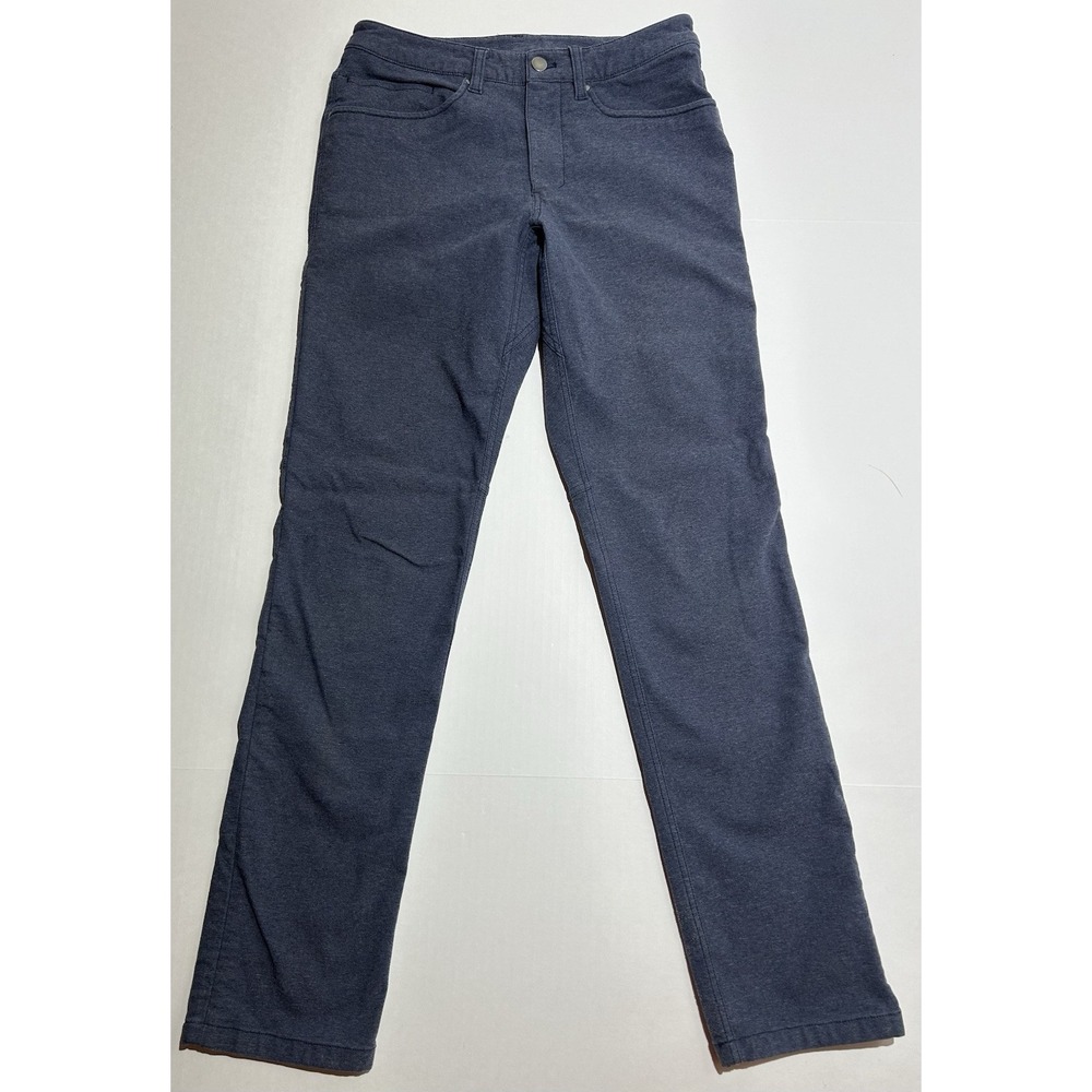 Lululemon ABC Pant Mens Size 28x31 Slim Tech Canvas Heather Navy Casual Stretch